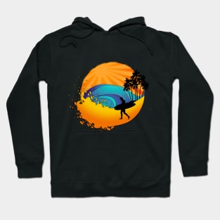 Surfer at Sunset Hoodie